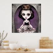 ヴィンテージスチームパンクプリンセス人形 ポスター (キッチン)