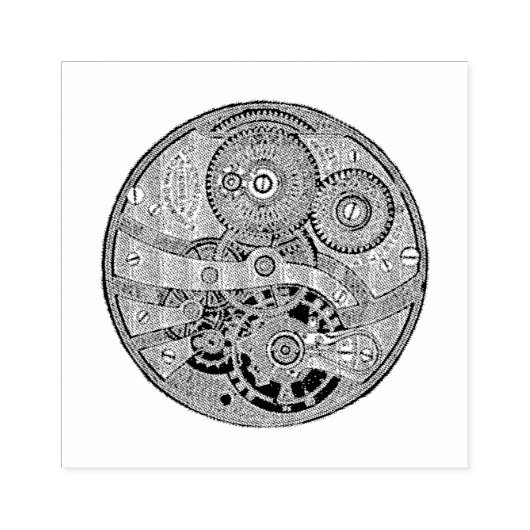 ヴィンテージスチームパンクポケットウォッチギアアートスタンプ ラバースタンプ (インプリント)