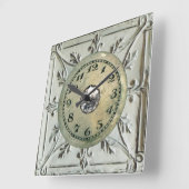 ヴィンテージスチームパンクメタルジャンク スクエア壁時計 (傾斜)