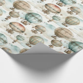 ヴィンテージスチームパンクレトロバルーン ラッピングペーパー (角)