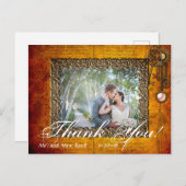 ヴィンテージスチームパンク写真ありがとうござ結婚う ポストカード (正面/裏面)