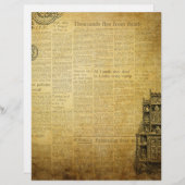 ヴィンテージスチームパンク新聞 (正面/裏面)