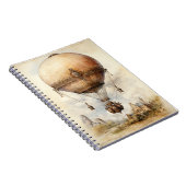 ヴィンテージスチームパンク熱気球 ノートブック (右側)