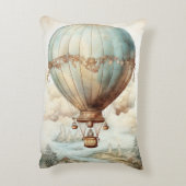 ヴィンテージスチームパンク熱気球(2) アクセントクッション (裏面(縦))