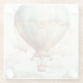 ヴィンテージスチームパンク熱気球(2) ガラスコースター (裏面)