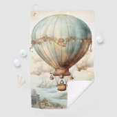 ヴィンテージスチームパンク熱気球(2) ゴルフタオル (インサイチュ)