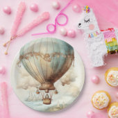 ヴィンテージスチームパンク熱気球(2) ペーパープレート (パーティー)