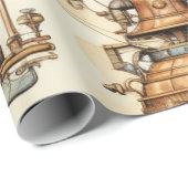 ヴィンテージスチームパンク熱気球(3) ラッピングペーパー (ロールコーナー)