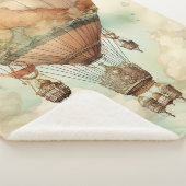 ヴィンテージスチームパンク熱気球(5) シェルパブランケット (3/4)