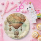 ヴィンテージスチームパンク熱気球(5) ペーパープレート (パーティー)