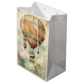 ヴィンテージスチームパンク熱気球(5) ミディアムペーパーバッグ (裏面アングル)