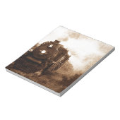 ヴィンテージスチームパンク鉄道アンティーク蒸気機関車 ノートパッド (回転)