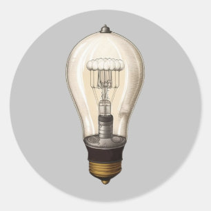 ヴィンテージスチームパンク電球 ラウンドシール