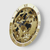 ヴィンテージスチームパンク「露出機械」壁時計 ラージ壁時計 (傾斜)