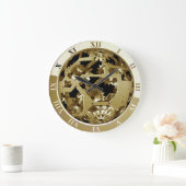 ヴィンテージスチームパンク「露出機械」壁時計 ラージ壁時計 (ホーム)