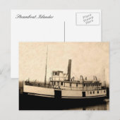 ヴィンテージスチームボート島 ポストカード (正面/裏面)