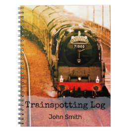 ヴィンテージスチームロコ、トラインスポッティング・ログ、お名前 ノートブック