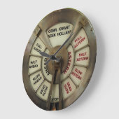 ヴィンテージスティームパンク船のテレグラフチャドバーン ラージ壁時計 (傾斜)