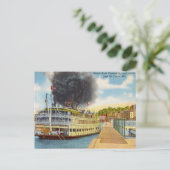 ヴィンテージスティームボート（セントルイス・ミズーリ市） ポストカード (スタンド正面)