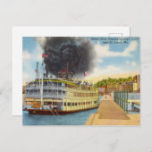 ヴィンテージスティームボート（セントルイス・ミズーリ市） ポストカード (正面/裏面)