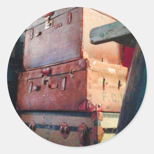 ヴィンテージステッカー ラウンドシール (正面)