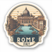 ヴィンテージステッカーRomeイタリア シール (正面)