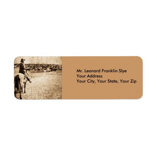 ヴィンテージステレオビューカード – ホームオンザレンジ ラベル (正面)