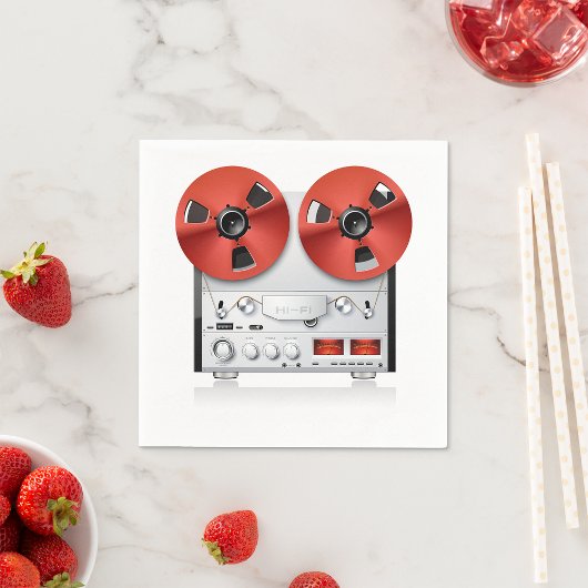 ヴィンテージステレオ紙ナプキン スタンダードカクテルナプキン