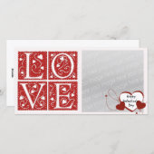 ヴィンテージステンシルバレンタインラブレターカスタムズ シーズンカード (正面/裏面)