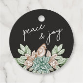 ヴィンテージステンシルホリープラントハッピーホリデー フェイバータグ (正面)