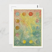 ヴィンテージステンドグラスのモザイク葉書 ポストカード (正面/裏面)