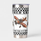 ヴィンテージステームパンクグランドパリタイア 保温保冷タンブラー (左面)