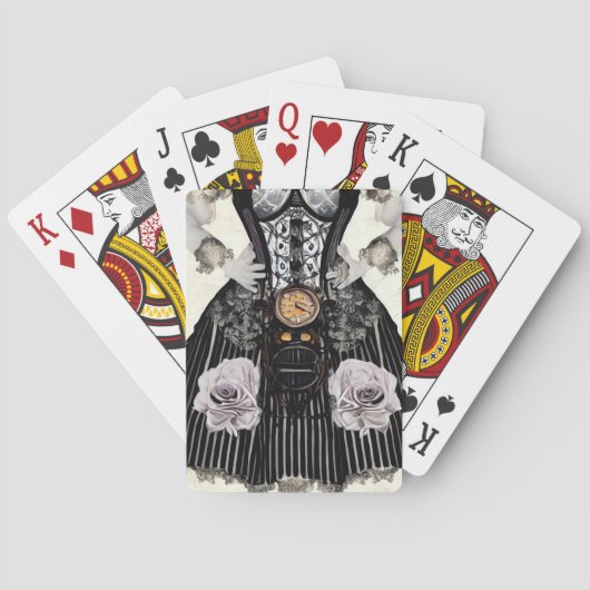 ヴィンテージステームパンクコルセットドレス トランプ (裏面)