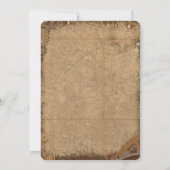 ヴィンテージステームパンクブライド結婚式招待状 招待状 (裏面)