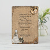 ヴィンテージステームパンクブライド結婚式招待状 招待状 (スタンド正面)