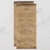 ヴィンテージステームパンク結婚ブライドのメニュー メニュー (正面/裏面)