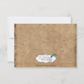 ヴィンテージステームパンク結婚ブライドの応答カード 出欠カード (裏面)