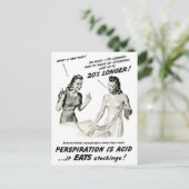 ヴィンテージストッキングパニ広告ホース葉書 ポストカード (スタンド正面)