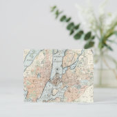 ヴィンテージストックホルムの地図（1733年） ポストカード (スタンド正面)