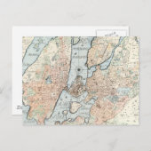 ヴィンテージストックホルムの地図（1733年） ポストカード (正面/裏面)