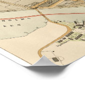 ヴィンテージストックホルムの地図(1899年) ポスター (角)