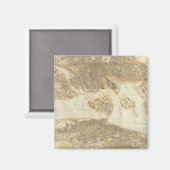 ヴィンテージストックホルムの地図（1899年） マグネット (正面/裏面)