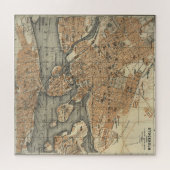 ヴィンテージストックホルムの地図(1909年) ジグソーパズル (横)