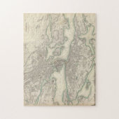 ヴィンテージストックホルムスウェーデン図(1838年) ジグソーパズル (縦)