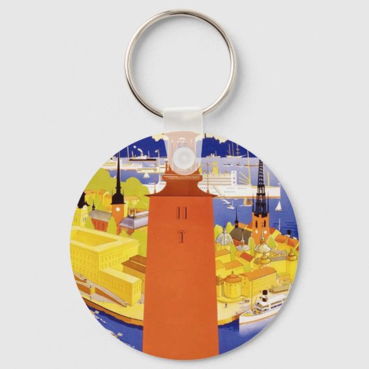ヴィンテージストックホルムスウェーデン キーホルダー (正面)