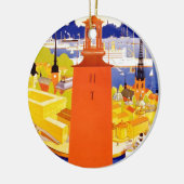 ヴィンテージストックホルムスウェーデン セラミックオーナメント (左)