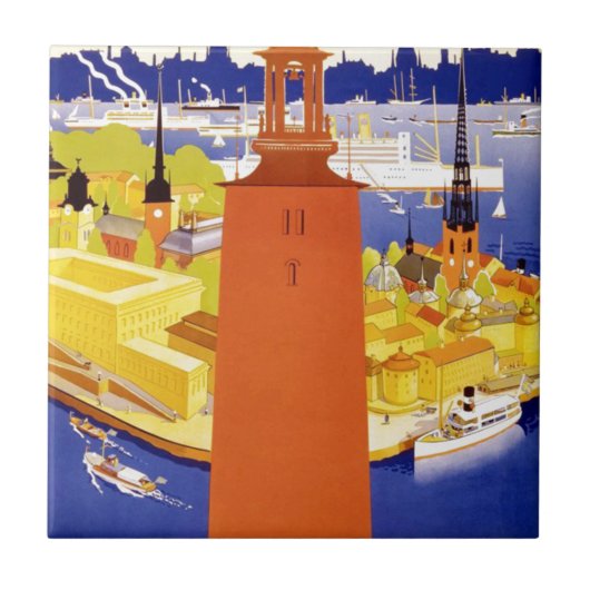 ヴィンテージストックホルムスウェーデン タイル (正面)