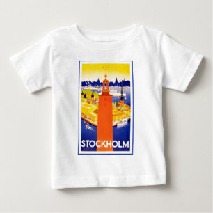 ヴィンテージストックホルムスウェーデン ベビーTシャツ