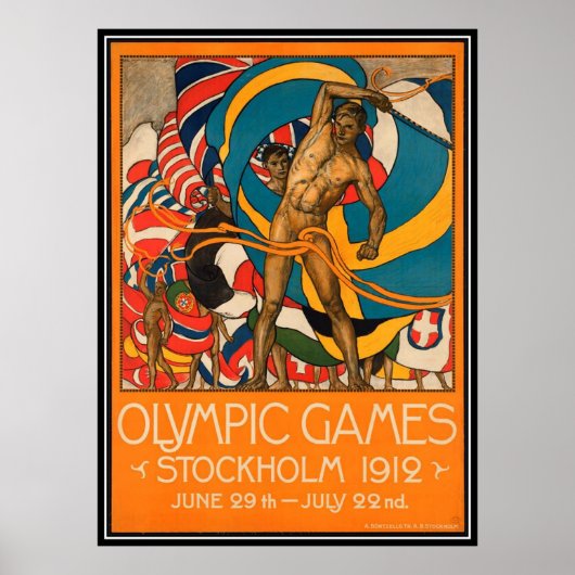 ヴィンテージストックホルムスウェーデン –  ポスター (正面)