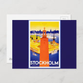 ヴィンテージストックホルムスウェーデン ポストカード (正面/裏面)